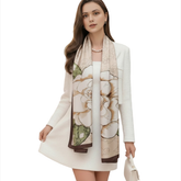 180x90 Seidenschal 180x90 Beige Asian Style N322